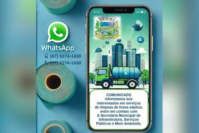 Imagem da notícia Prefeitura de Figueirão oferece serviço de limpeza de fossa séptica; veja como solicitar